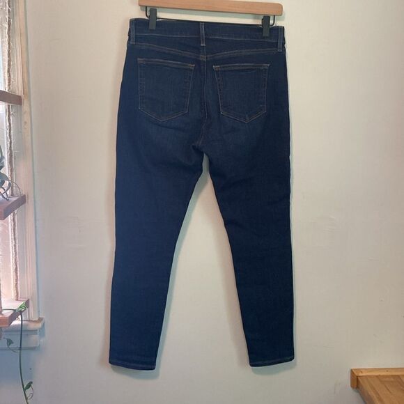 LOFT Dark Wash Skinny High Rise Jeans Size 29 / 8 Petite - Picture 4 of 9